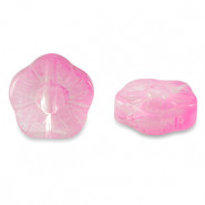 Glasperle 12mm Blume - Pink
